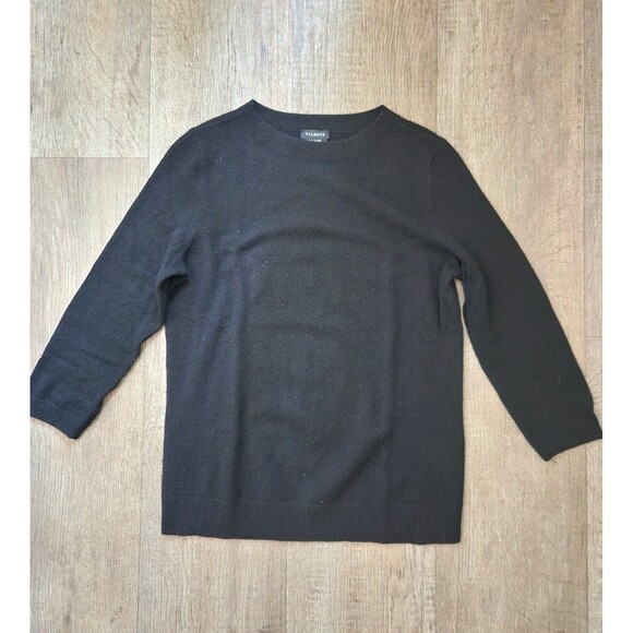 Talbots Women's 100% Cashmere Black 3/4 Sleeve Sweater Size Small *EUC* - Picture 1 of 4